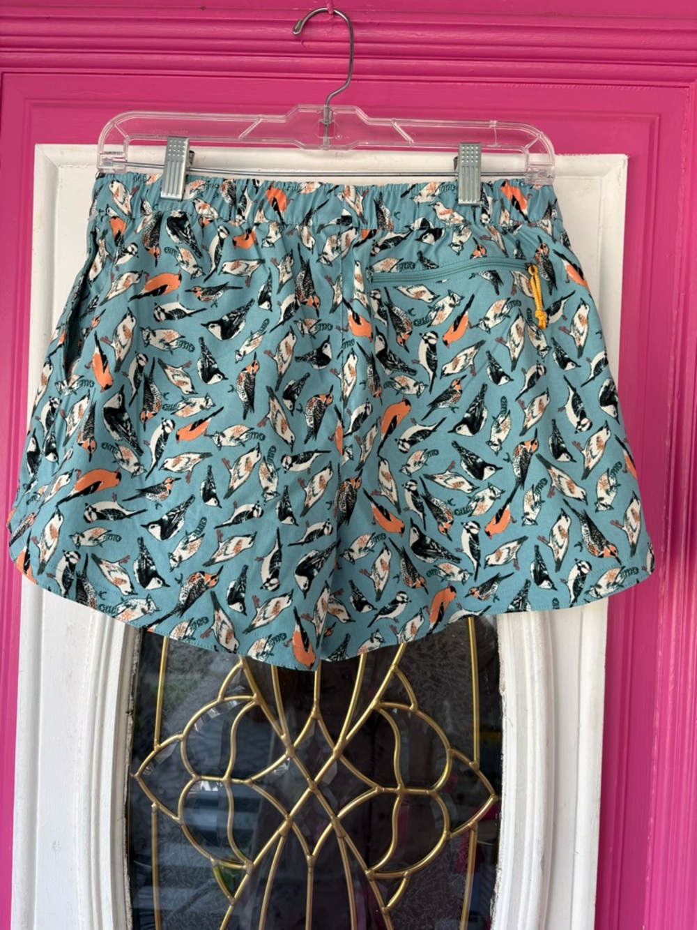The North Face Teal Bird-Print Short-Sleeve Shorts - Picture 4 of 7